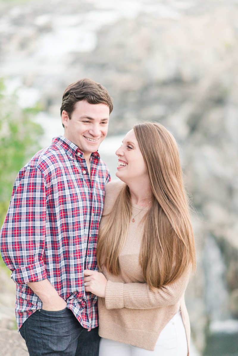 Beautiful Sunset Engagement at Great Falls Park | Aimee & Mike ...