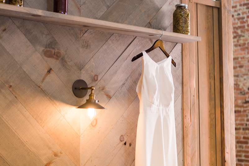 Wedding dress from Bella Bridesmaids at La Cuchara Baltimore styled shoot