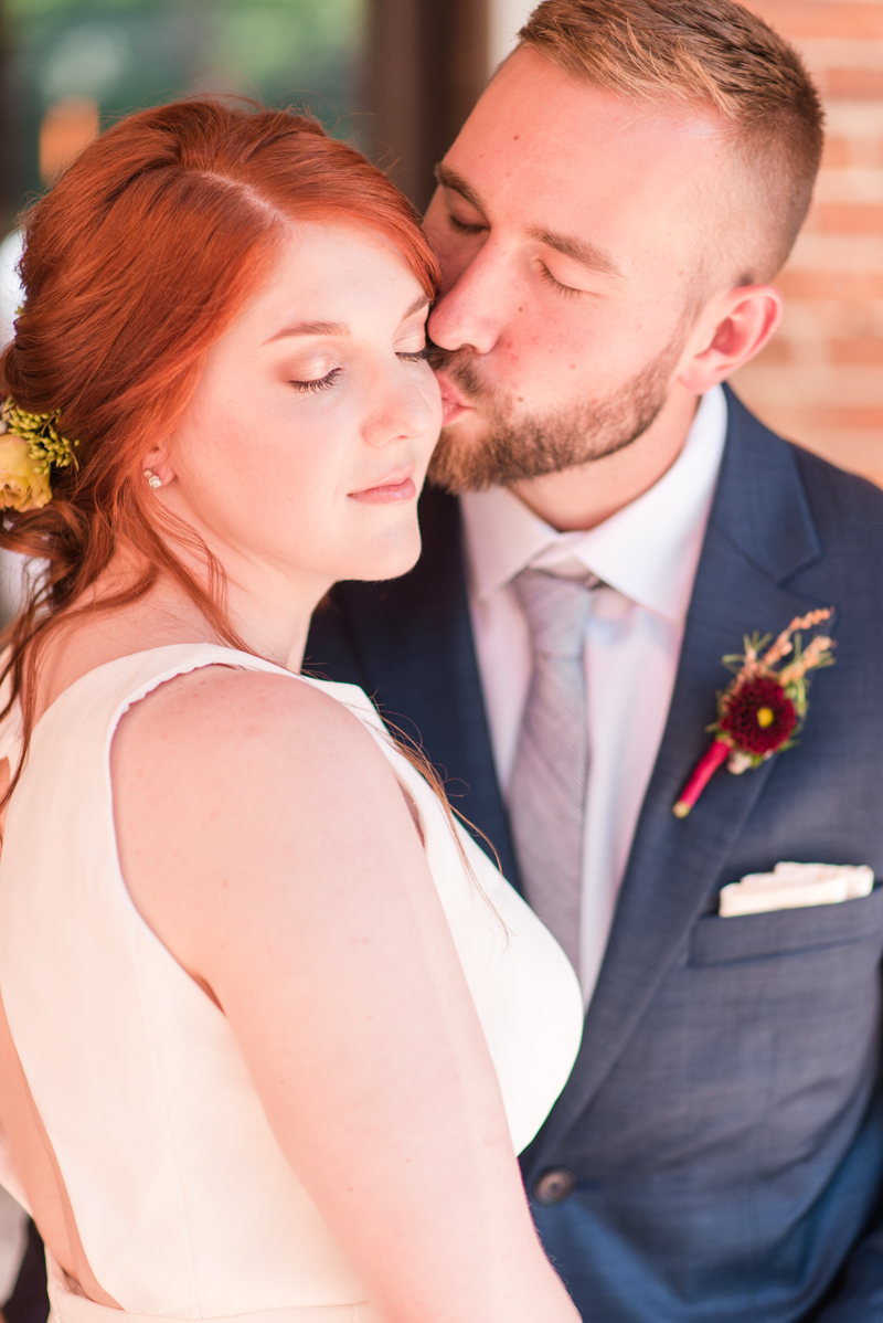 Wedding bride and groom at La Cuchara Baltimore styled shoot