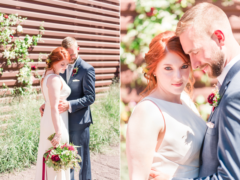 Wedding bride and groom at La Cuchara Baltimore styled shoot