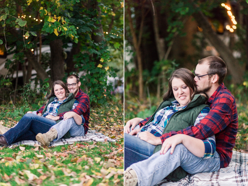 Fall engagement session in Granite Hill Camping Resort