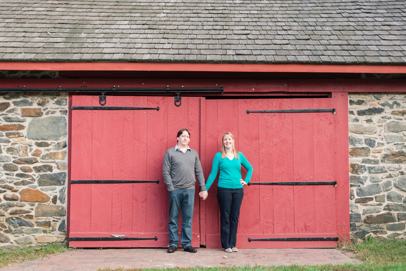 Jerusalem Mill red barn engagement session in maryland