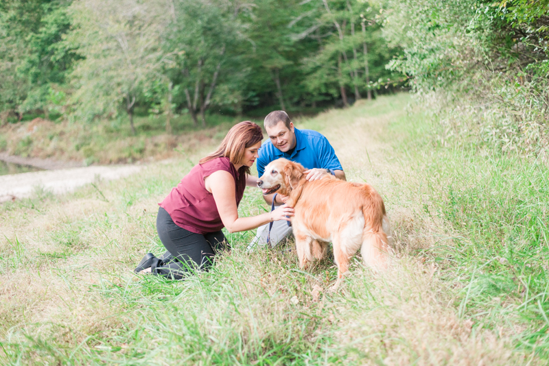 Middle Patuxent Environmental Area Engagement Session with Dog