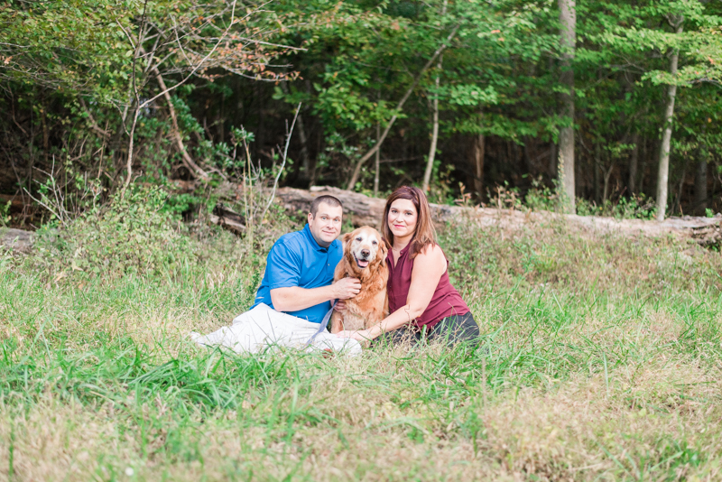 Middle Patuxent Environmental Area Engagement Session with Dog