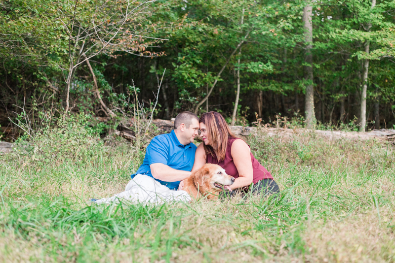 Middle Patuxent Environmental Area Engagement Session with Dog