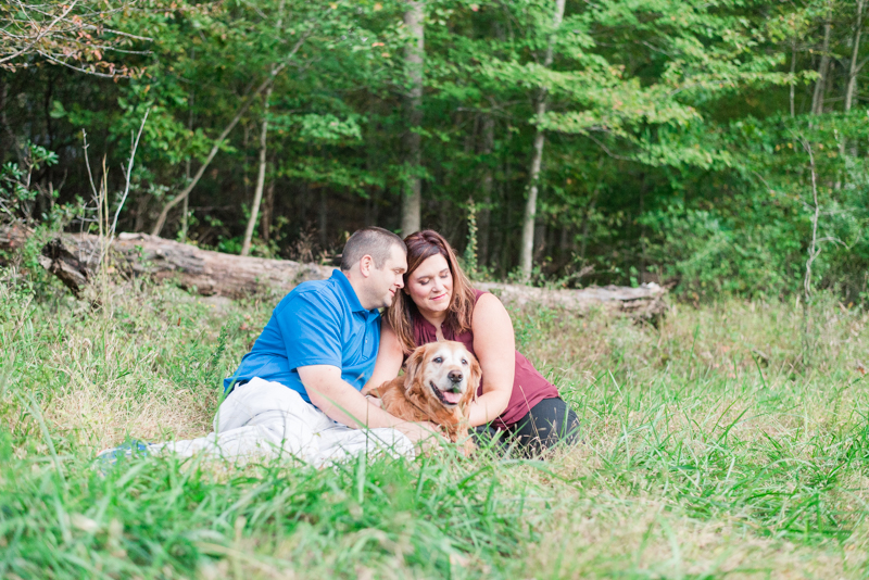 Middle Patuxent Environmental Area Engagement Session with Dog