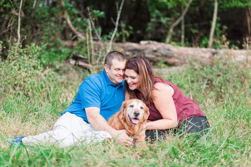 Middle Patuxent Environmental Area Engagement Session with Dog