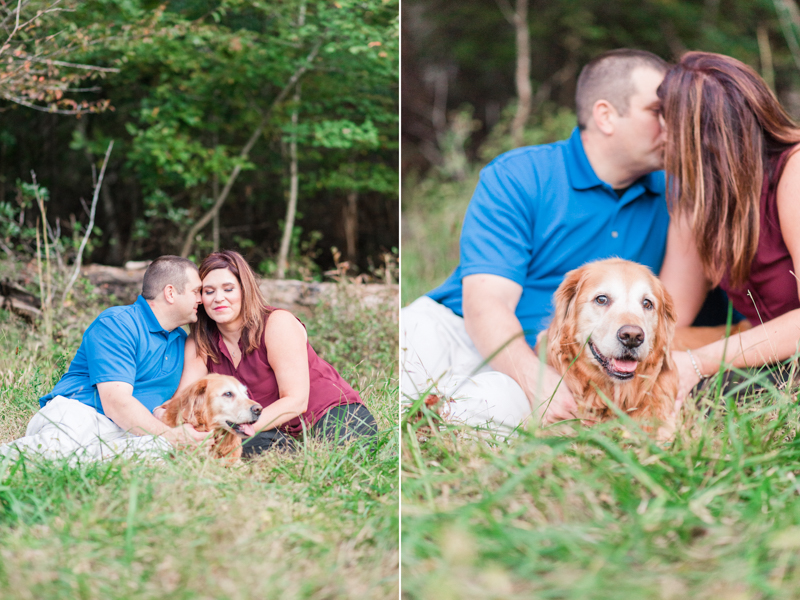 Middle Patuxent Environmental Area Engagement Session with Dog