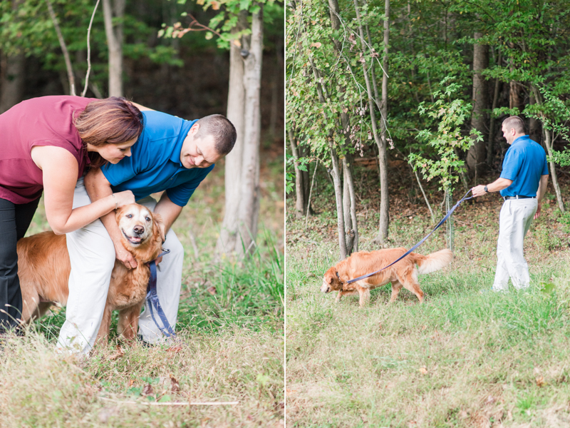 Middle Patuxent Environmental Area Engagement Session with Dog