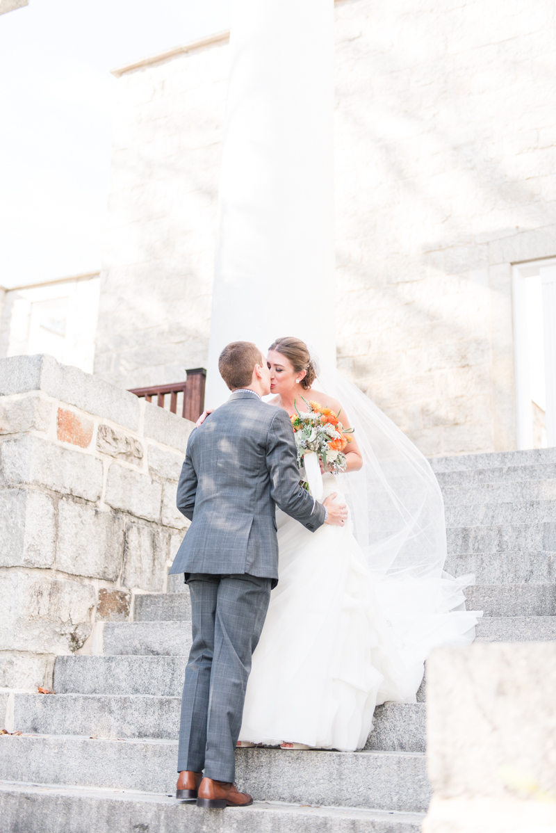 patapsco female institute ellicott city fall wedding first look