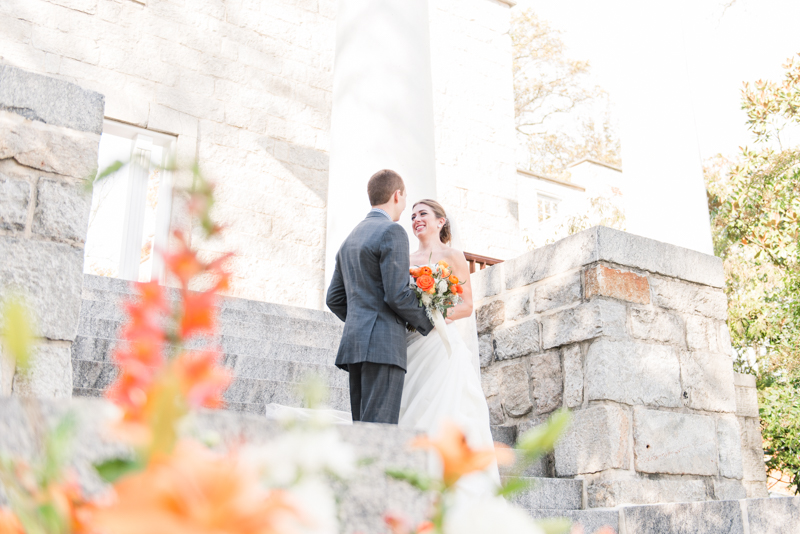 patapsco female institute ellicott city fall wedding first look