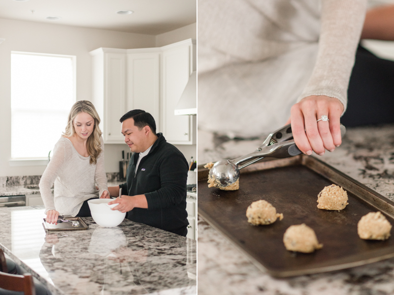 clarksburg maryland home engagement photography wedding couple