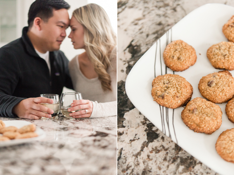 clarksburg maryland home engagement photography wedding couple