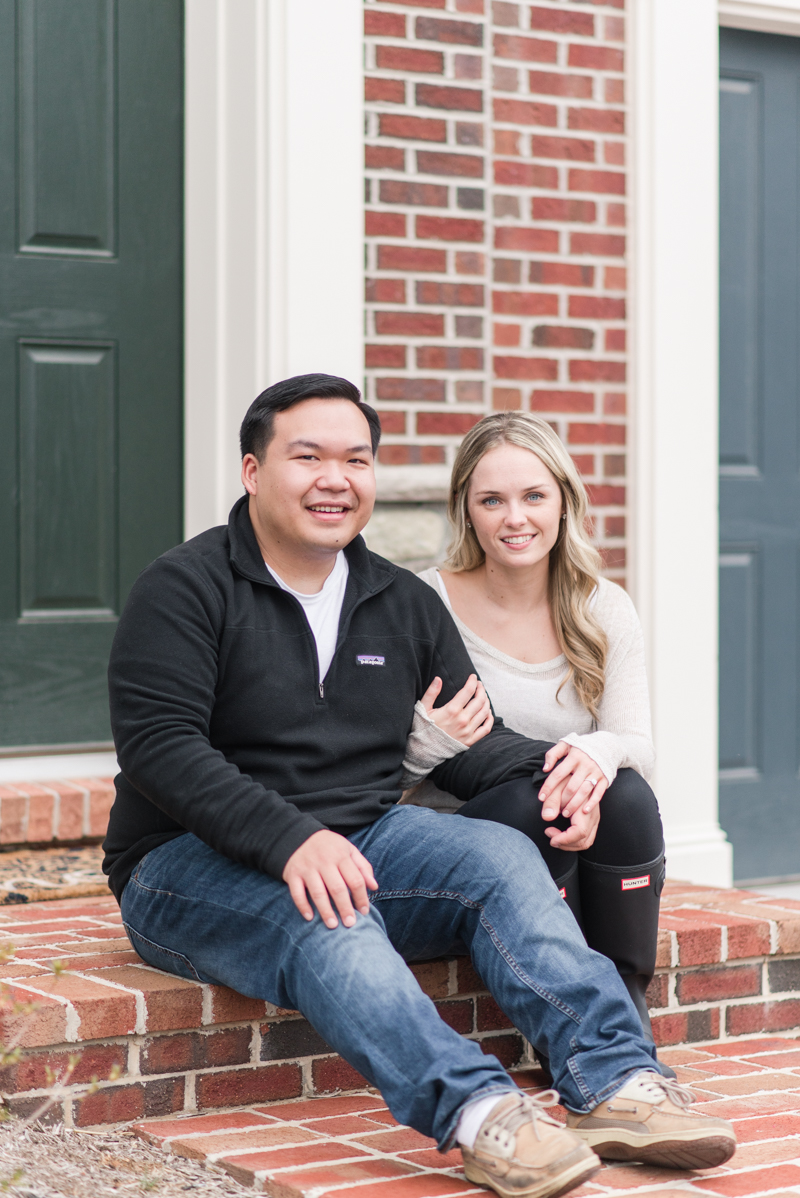 clarksburg maryland home engagement photography wedding couple