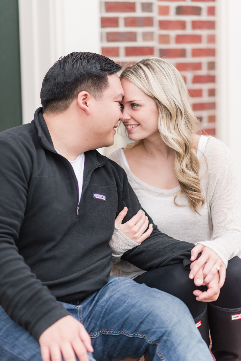 clarksburg maryland home engagement photography wedding couple