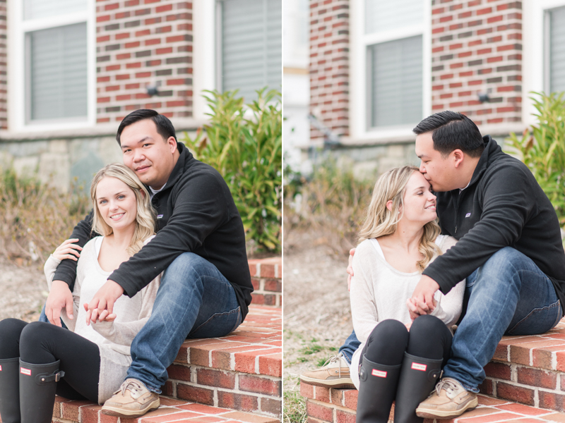 clarksburg maryland home engagement photography wedding couple