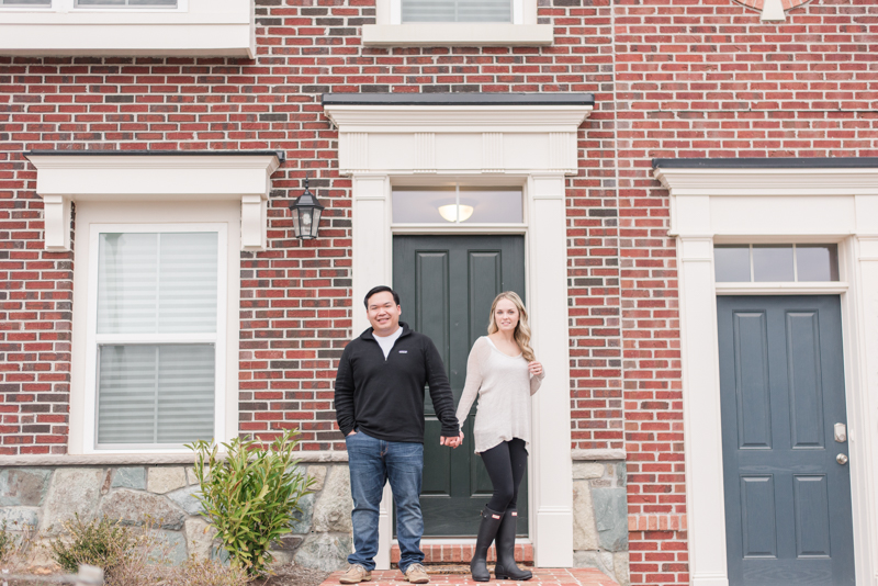 clarksburg maryland home engagement photography wedding couple