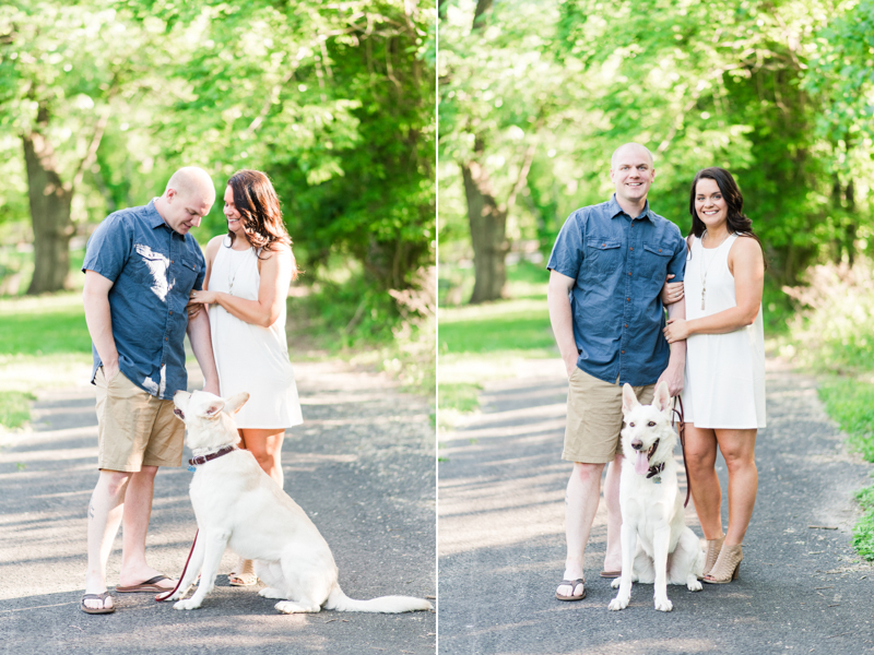 wedding photographers in maryland patapsco state park engagement session baltimore dog