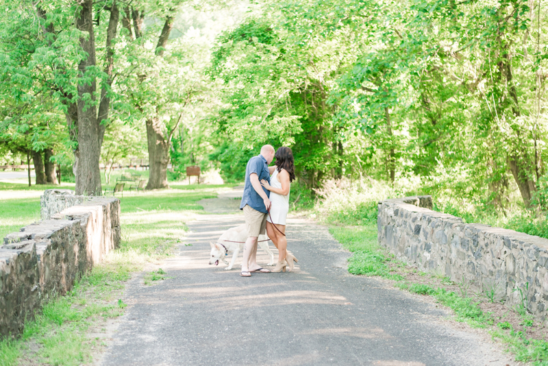 wedding photographers in maryland patapsco state park engagement session baltimore dog