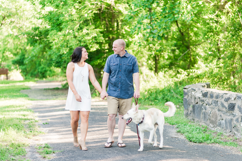 wedding photographers in maryland patapsco state park engagement session baltimore dog