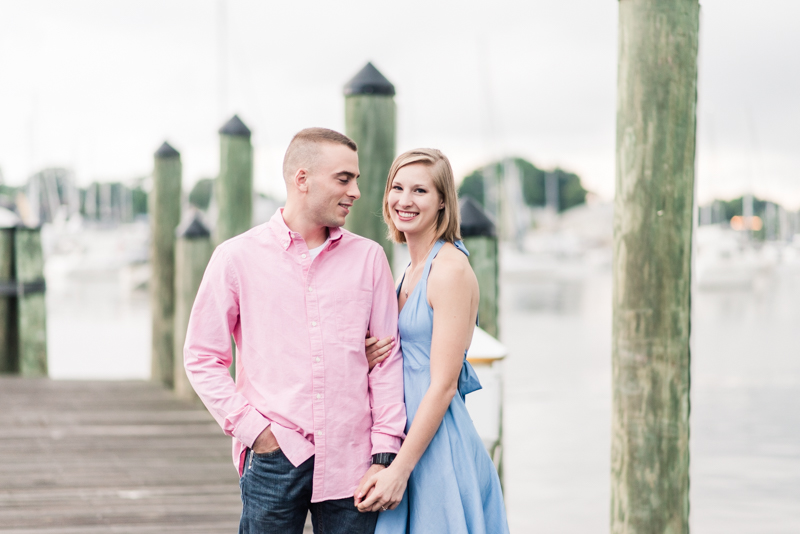 Wedding Photographers in Maryland Downtown Annapolis Engagement Session Sunrise Pastel Waterfront