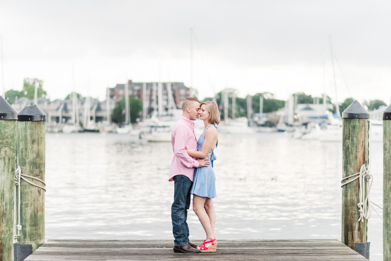 Wedding Photographers in Maryland Downtown Annapolis Engagement Session Sunrise Pastel Waterfront