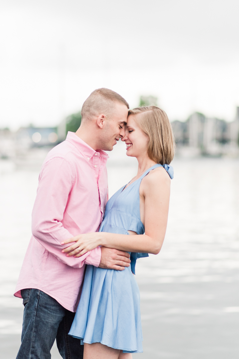 Wedding Photographers in Maryland Downtown Annapolis Engagement Session Sunrise Pastel Waterfront