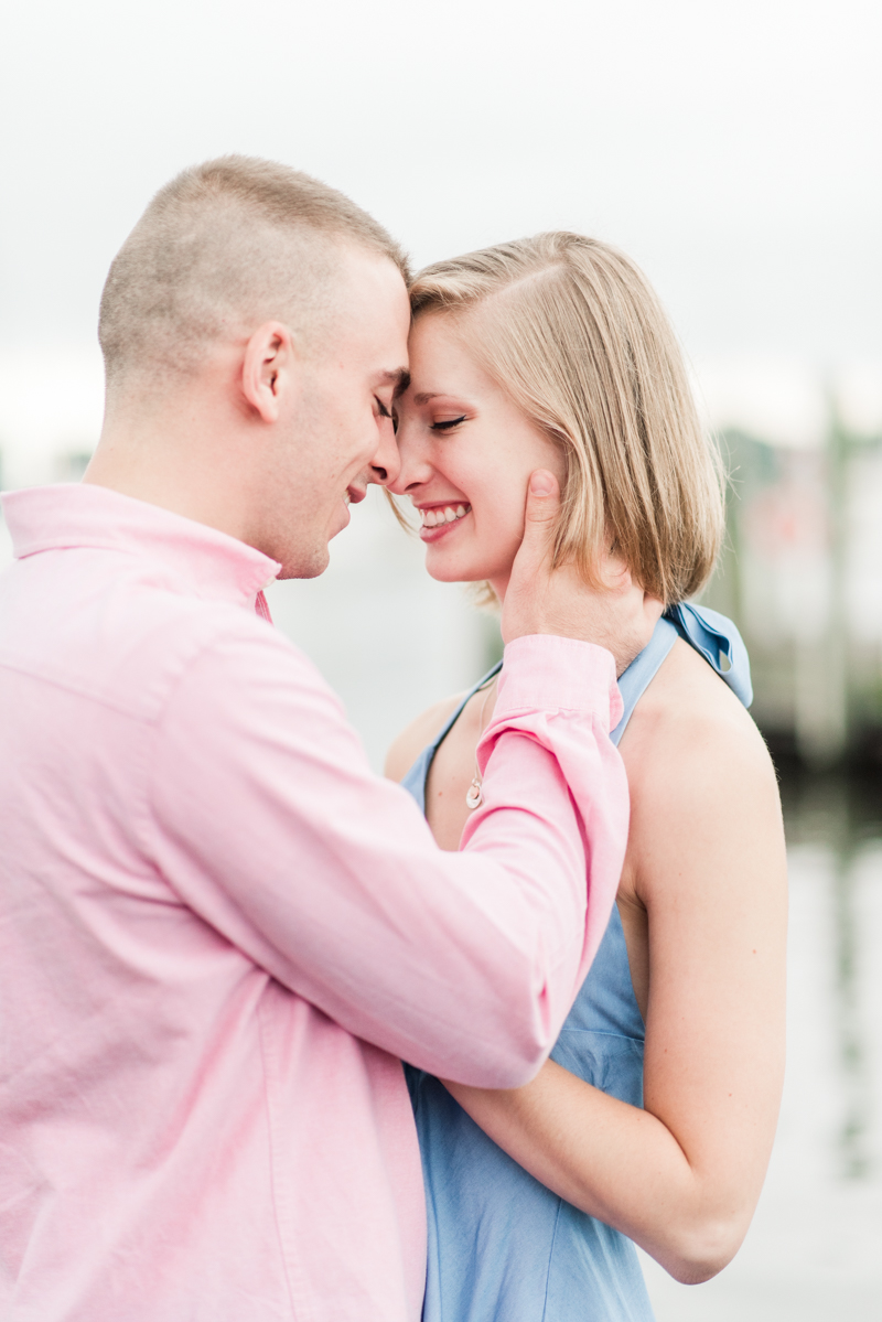 Wedding Photographers in Maryland Downtown Annapolis Engagement Session Sunrise Pastel Waterfront