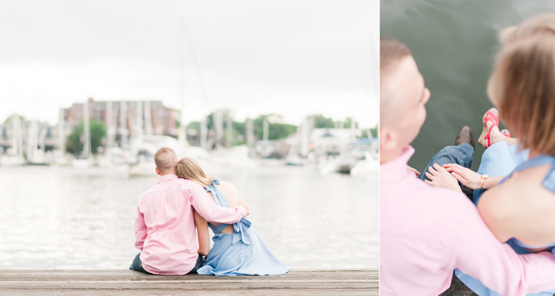 Wedding Photographers in Maryland Downtown Annapolis Engagement Session Sunrise Pastel Waterfront