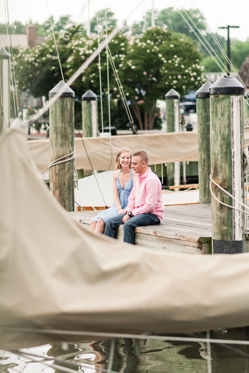 Wedding Photographers in Maryland Downtown Annapolis Engagement Session Sunrise Pastel Waterfront Ego Alley