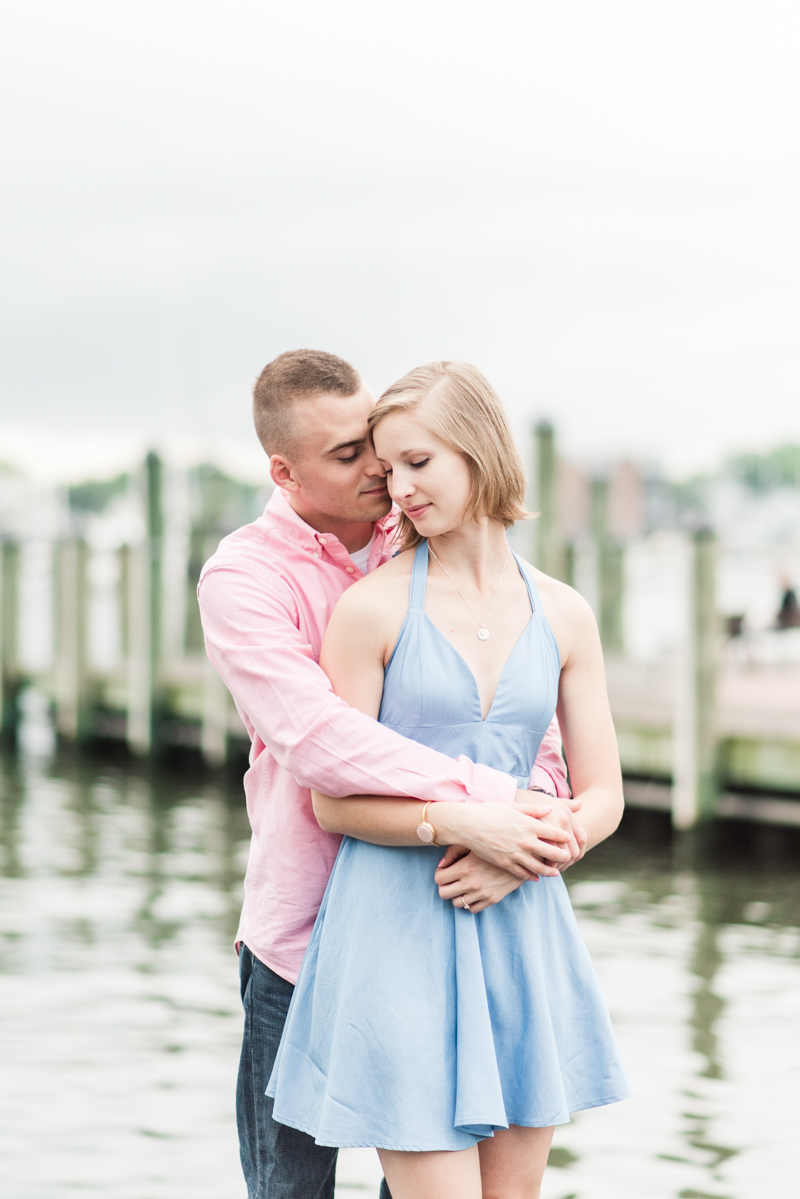 Wedding Photographers in Maryland Downtown Annapolis Engagement Session Sunrise Pastel Waterfront Ego Alley