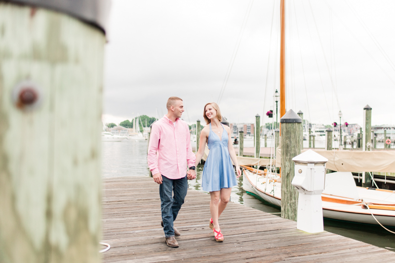 Wedding Photographers in Maryland Downtown Annapolis Engagement Session Sunrise Pastel Waterfront Ego Alley