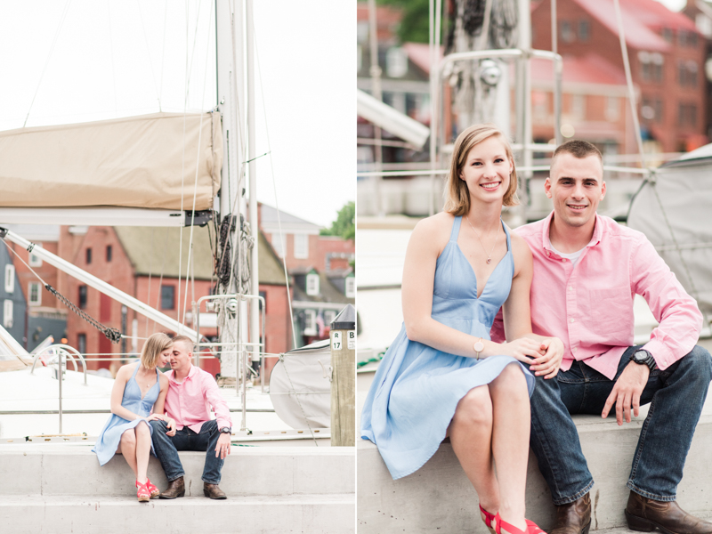 Wedding Photographers in Maryland Downtown Annapolis Engagement Session Sunrise Pastel Waterfront Ego Alley