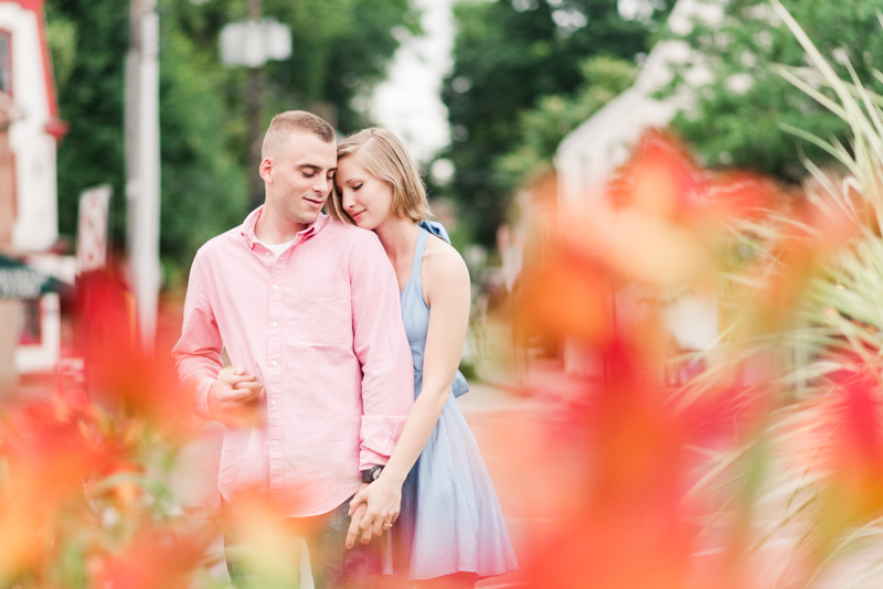 Wedding Photographers in Maryland Downtown Annapolis Engagement Session Sunrise Pastel Main Street