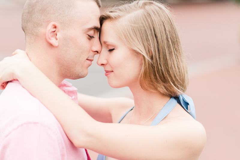 Wedding Photographers in Maryland Downtown Annapolis Engagement Session Sunrise Pastel Main Street