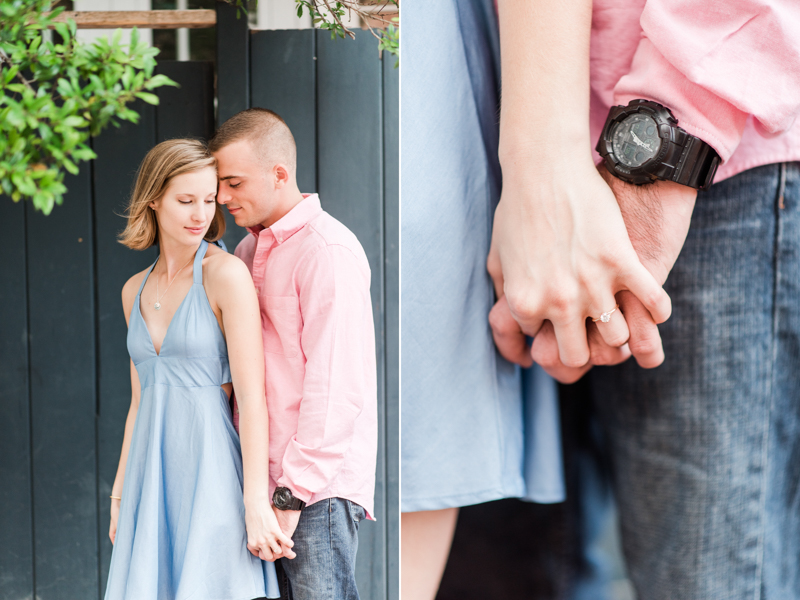 Wedding Photographers in Maryland Downtown Annapolis Engagement Session Sunrise Pastel Main Street