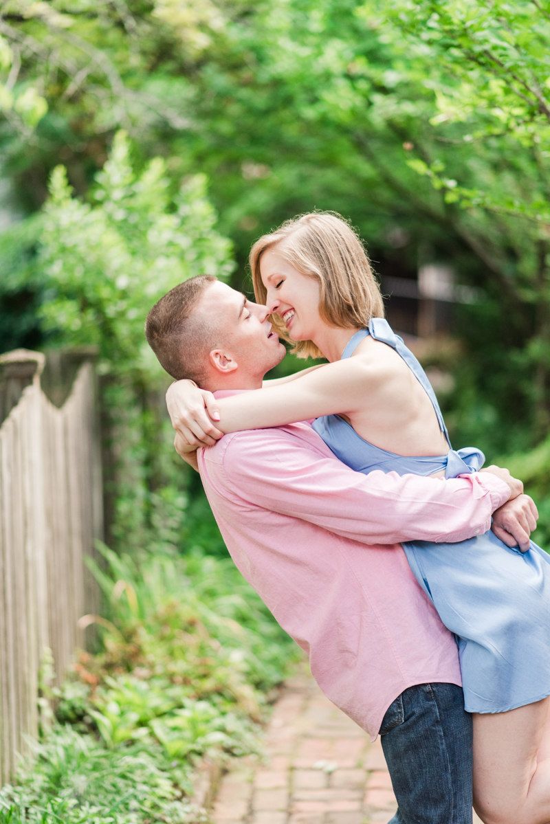 Wedding Photographers in Maryland Downtown Annapolis Engagement Session Sunrise Pastel Main Street