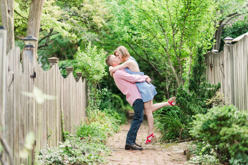 Wedding Photographers in Maryland Downtown Annapolis Engagement Session Sunrise Pastel Main Street