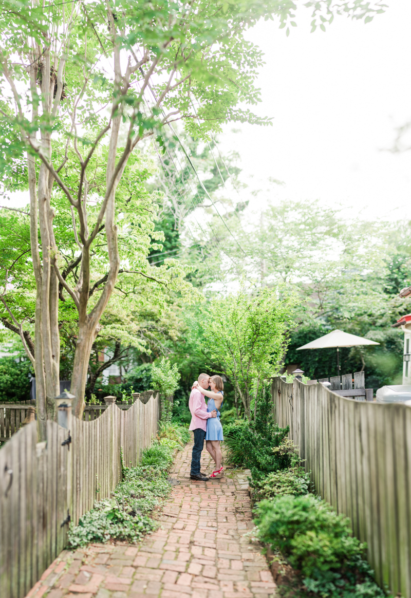 Wedding Photographers in Maryland Downtown Annapolis Engagement Session Sunrise Pastel Main Street