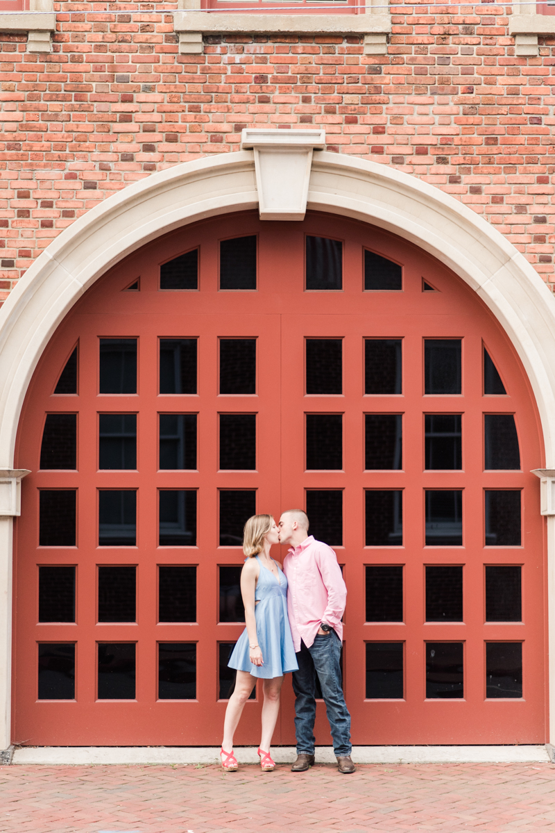 Wedding Photographers in Maryland Downtown Annapolis Engagement Session Sunrise Pastel Main Street