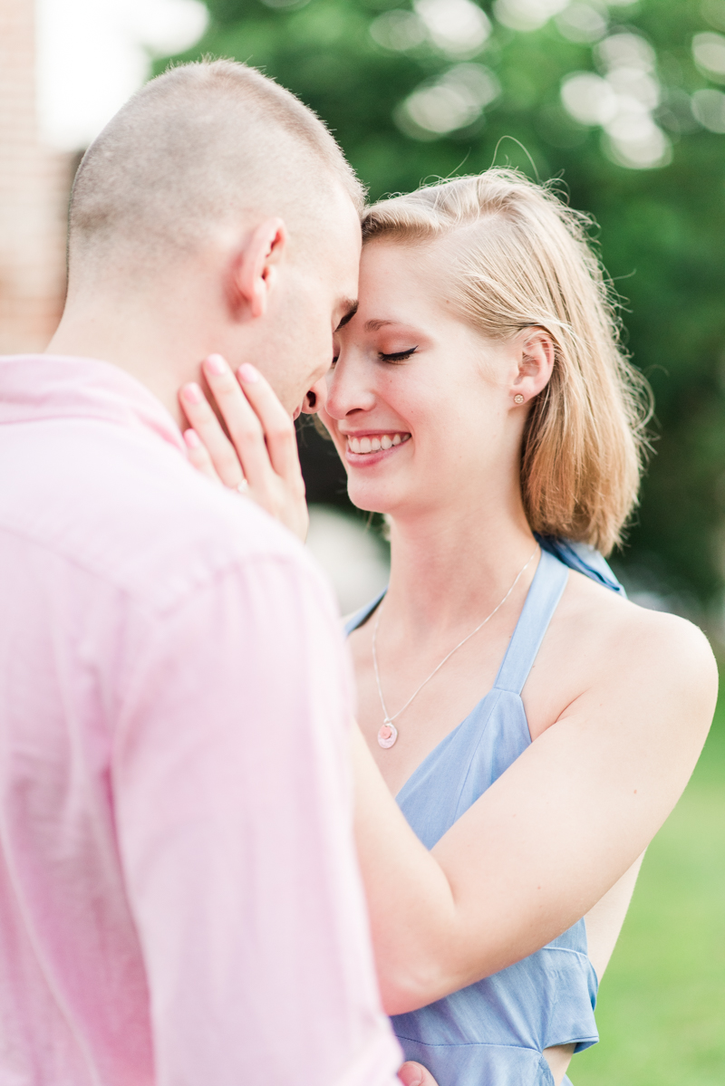 Wedding Photographers in Maryland Downtown Annapolis Engagement Session Sunrise Pastel State House