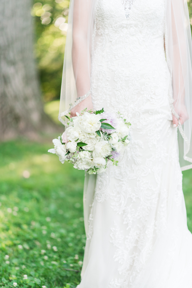 Wedding Photographers in Maryland Liriodendron Mansion Bel Air bride and groom blush floral design