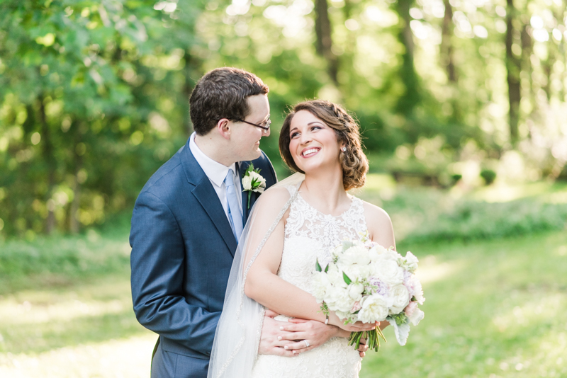 Wedding Photographers in Maryland Liriodendron Mansion Bel Air bride and groom