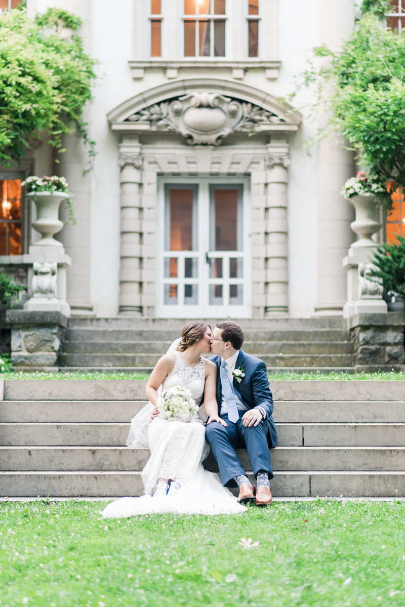 Wedding Photographers in Maryland Liriodendron Mansion Bel Air bride and groom