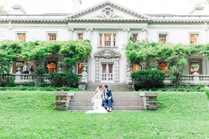 Wedding Photographers in Maryland Liriodendron Mansion Bel Air bride and groom