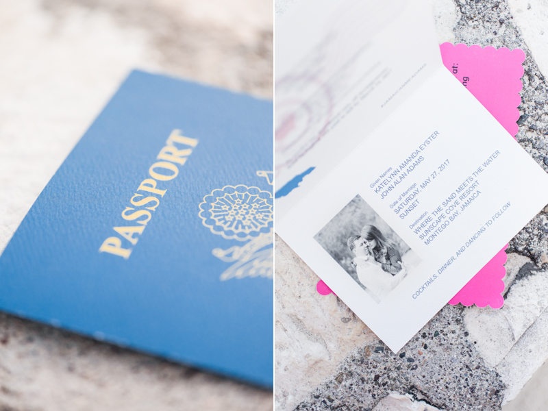 destination wedding photographers in maryland montego bay jamaica passport invitation