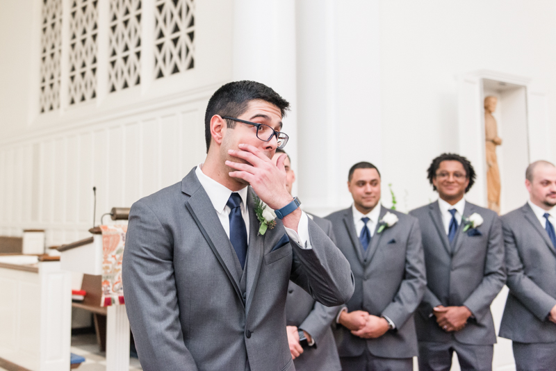 wedding photographers in maryland groom reactions baltimore annapolis dc