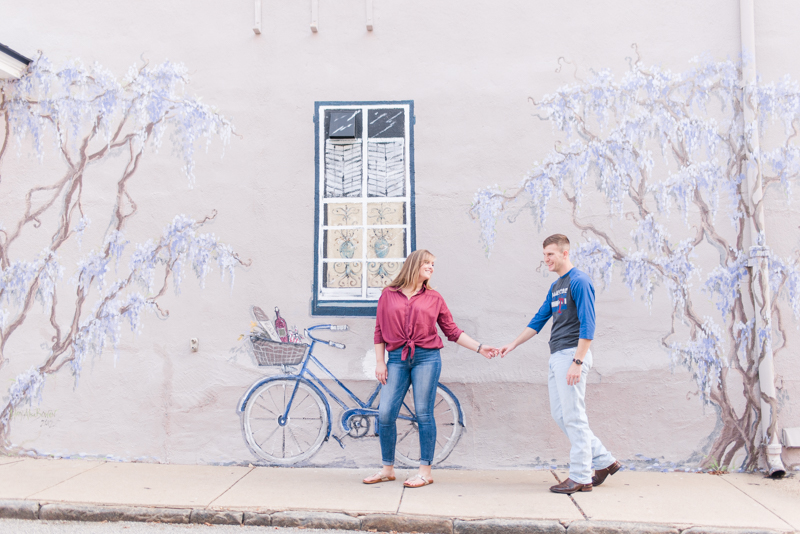 wedding photographers in maryland naval academy engagement downtown annapolis wisteria wall