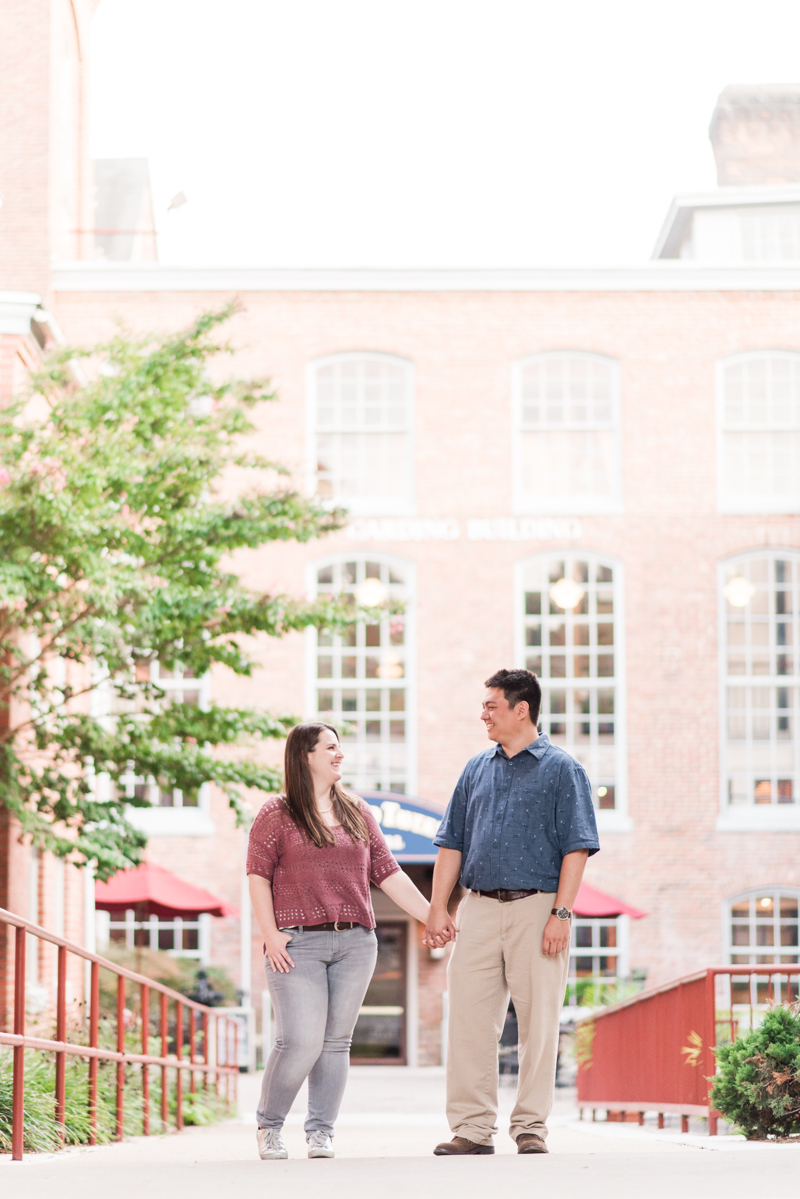 Wedding Photographers in Maryland Historic Savage Mill Engagement Session Rams Head Tavern