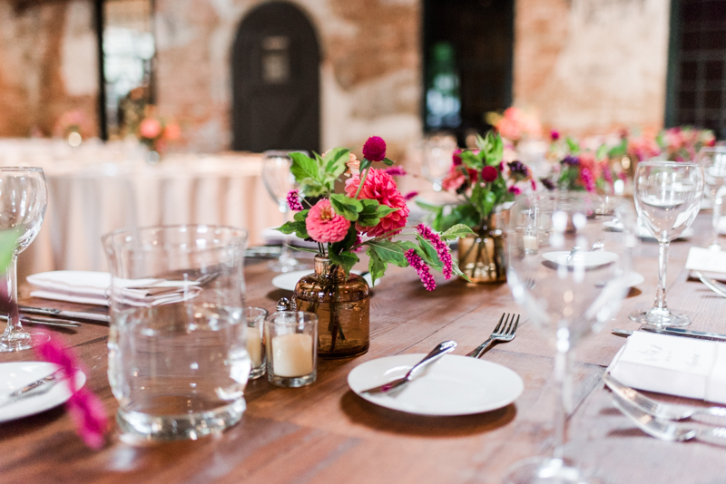 wedding photographers in maryland marriott waterfront hotel baltimore mt washington mill dye house local color flowers table settings